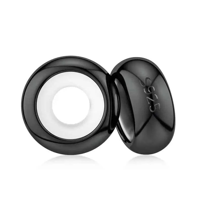 2pcs/set Round Spacer Beads Bracelet Smooth Spacer Stopper Beads Fit Bracelet Bangle DIY Jewelry Making Charms