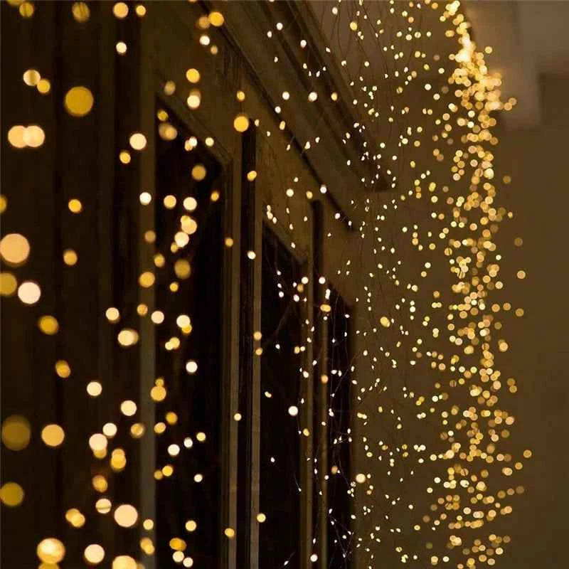 Fairy Lights AA Battery Powered 1M 10 2M 20 3M 30 5M 50 10M 100Leds Silver Led Copper Wire String Light Decorative Fairy Lights