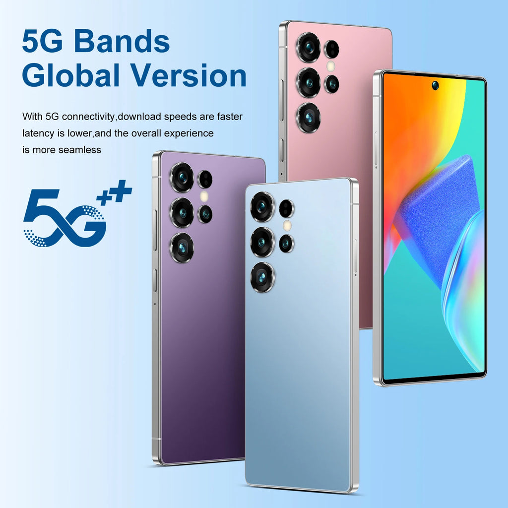 Original Condition S25 ULTRA 5G Cellular Phone 108MP Rear Camera 7.3 Inch Screen 7800mAh Battery Smart Cell Phone Unlocked