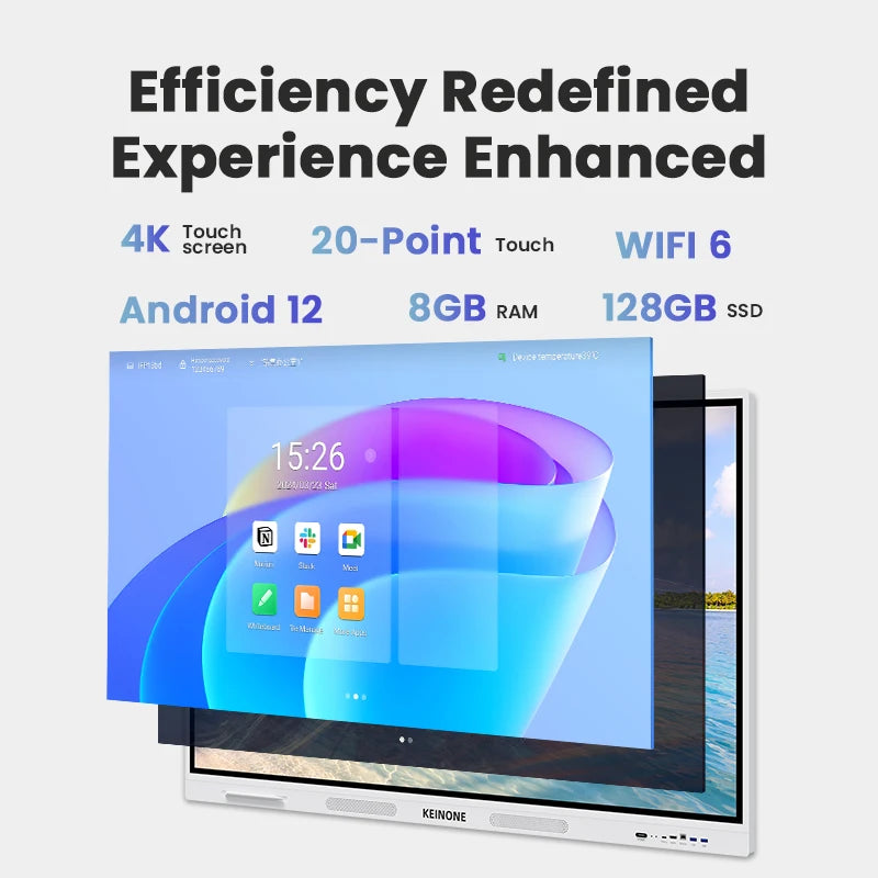 US Warehouse Delivery 4K HD 65 Inch Touch Screen Smart Interactive Flat Panel Whiteboard for Teaching and Business Use