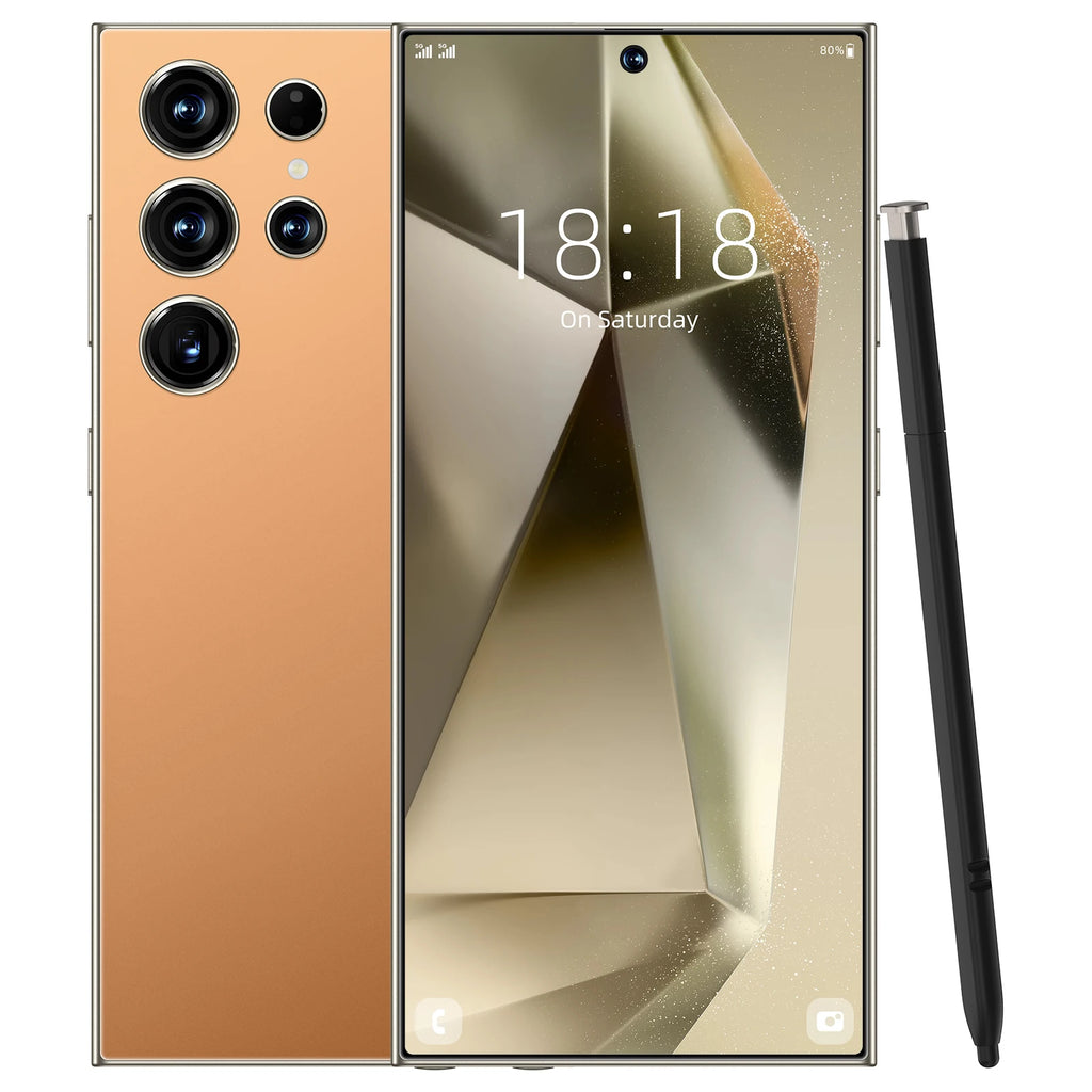 Samsum S24 Ultra Smartphones 8+256GB 5G Dual SIM Original CPU Octa Core HD Screen Resolution LTE Cellular Mobile Phone
