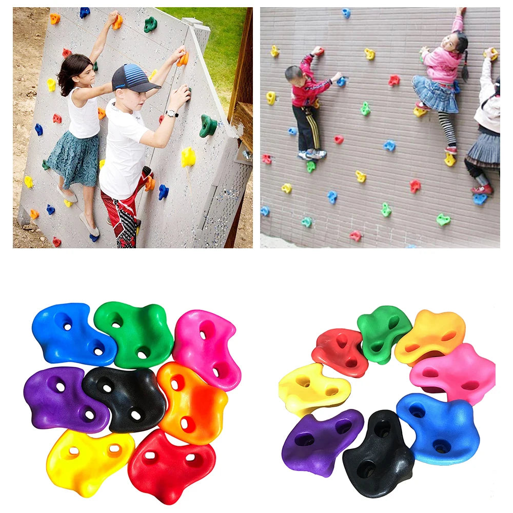 Kids Rock Climbing Games Toys for Children Wall Climbing Stones Child Playground Indoor  Outdoor Rock Wall Climbing Kit