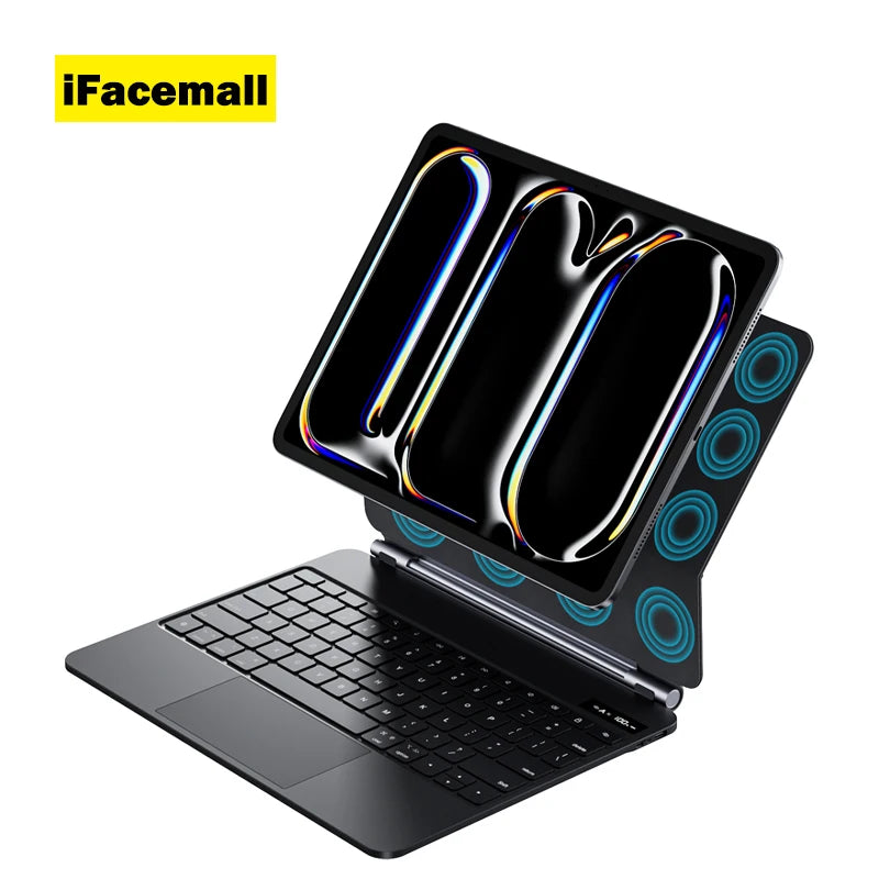 IFacemall iPad Pro 11 10.9 Inch Keyboard Case Pencil Holder Shockproof Magnetic Suspension CE RoHS FCC Certified for 1/2/3/4 Gen