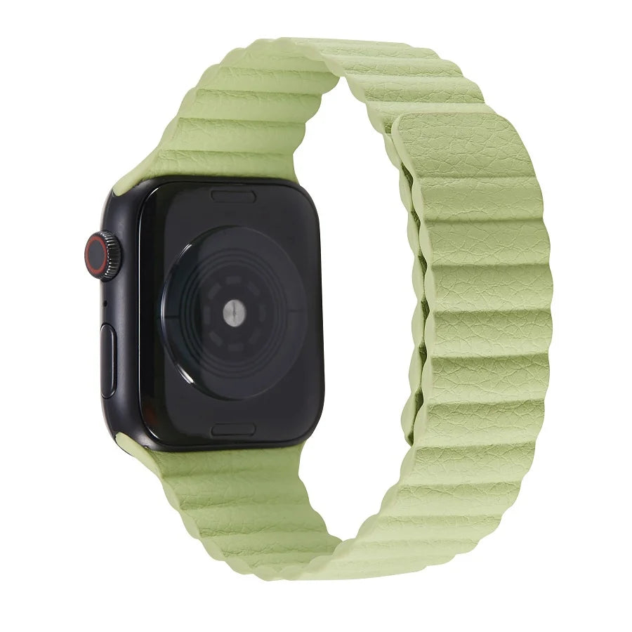 Dropshopping Leather Links for IWatch Band 45mm 41mm 44mm 40mm Magnetic Loop Bracelet for Iwatch Series 8 7 SE 6 5 4 3 Strap