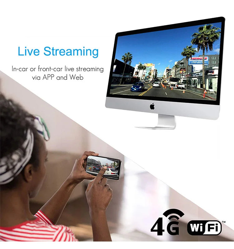 Jimi JC400P 4G Car Camera With Dual Cameras Live Video GPS Tracking Wifi Remote Monitoring Dash Cam DVR Recorder Free Tracksolid