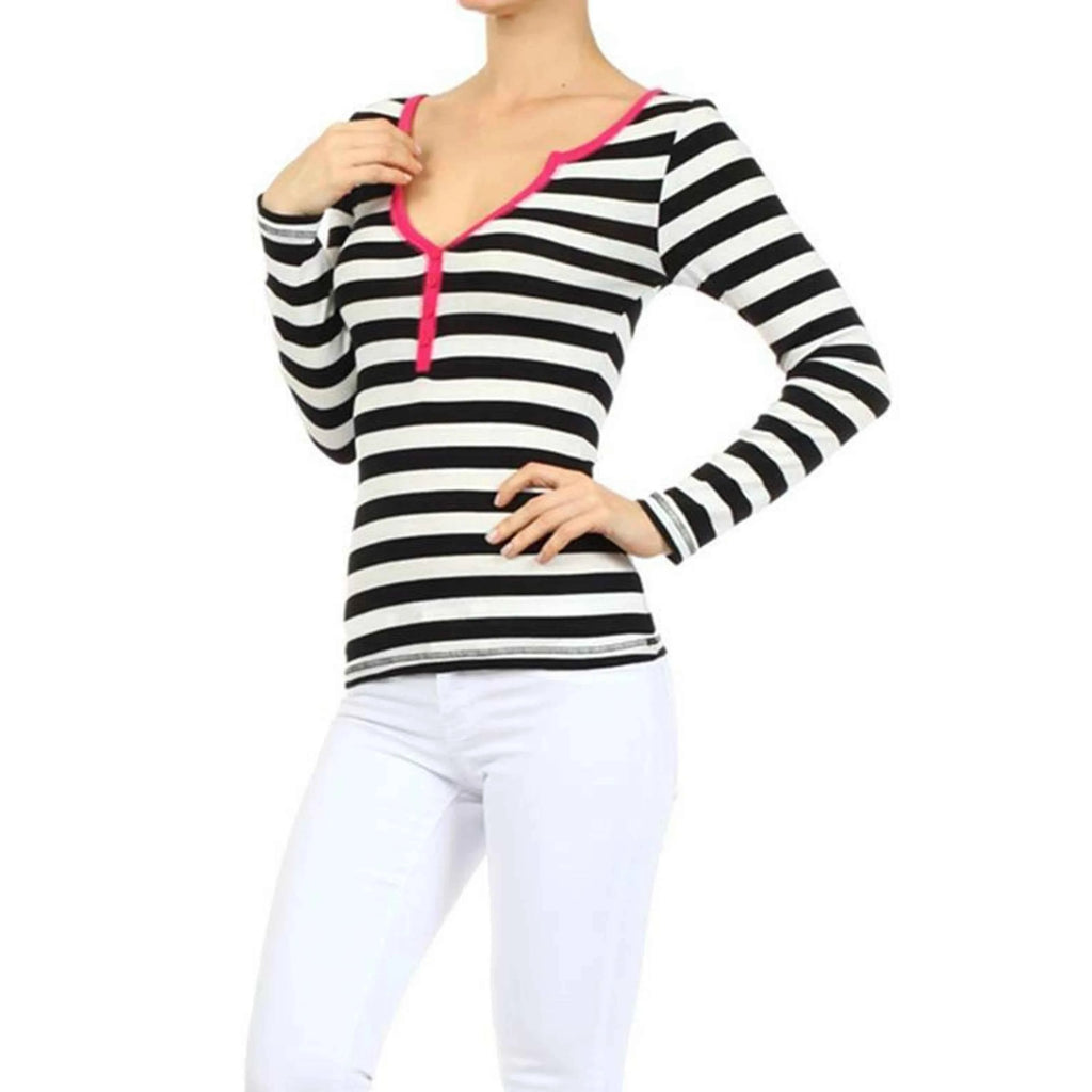 Women's XL TD Stripe Top Ruffled Collar Embroidery Lace Feathers Colored Hem Neck Center Buttoning Spring Chiffon Long Tops