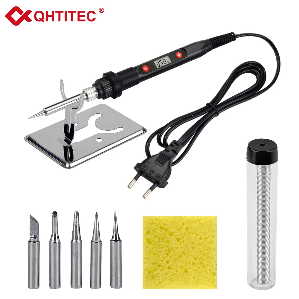 JCD Electric Soldering iron 80W 220V LCD Digital Display Adjustable temperature multimeter soldering iron kit Welding solder908S