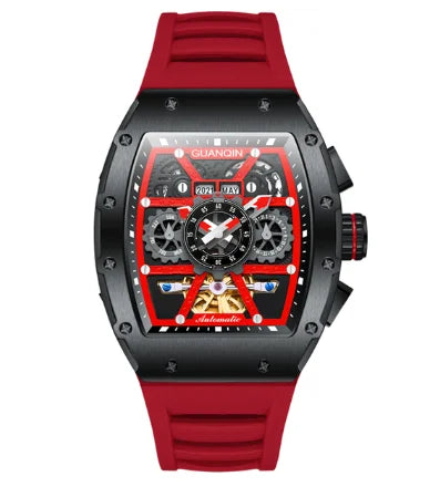 GUANQIN Men`s Watches Top Brand Luxury Automatic Watch Tourbillon Design Waterproof Mechanical Wrist Watch Relogio Masculino