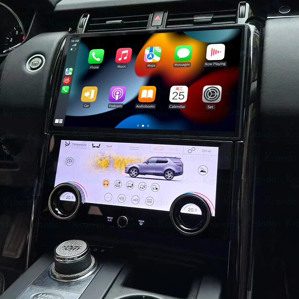 13.3'' Car Radio Climate Android Control Screen AC Panel for Land Rover Discovery 5 2017-2021 Car DVD Player CarPlay Multimedia