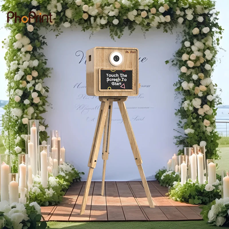 Portable Touch Screen Light Weight Instant Printing Dslr Vintage Photo Booth Machine for Party