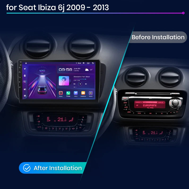 Wholesale Price EU Stock Junsun Head Unit Carplay for Seat Ibiza 6j 2009-2013 Android Car Radio Navigation for Seat Ibiza 6j