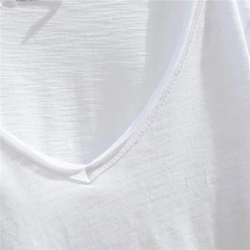 T Shirt Women 2026 New V-neck Loose Top Slub Cotton Letters Wild Short-sleeved Bottoming Shirts Female T Shirt Ins Tide Sexy Top