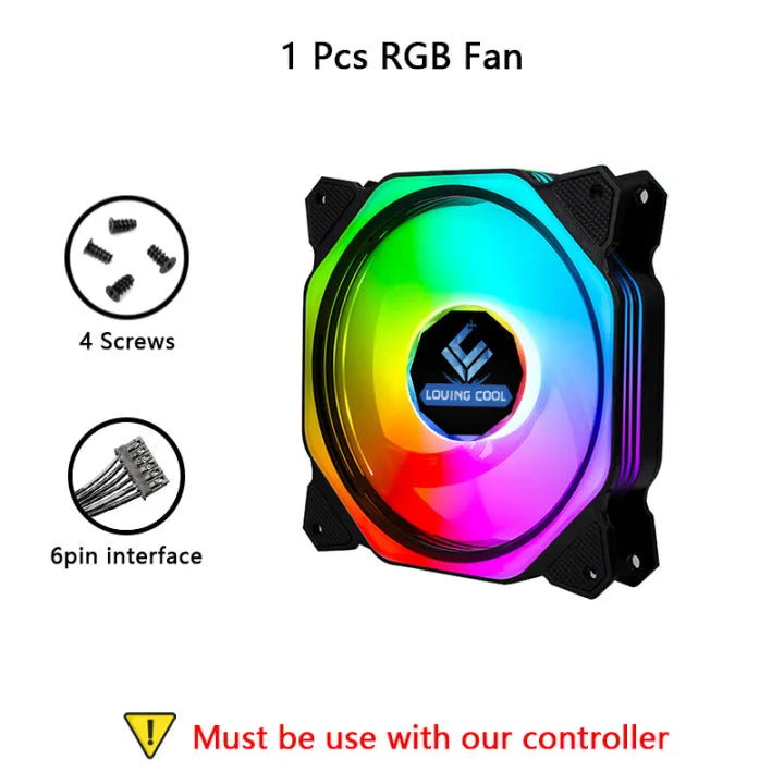 in Stock 12V DC 120mm LED Computer Case Fan Plastic Heatsink Effective PC Cooling Fans