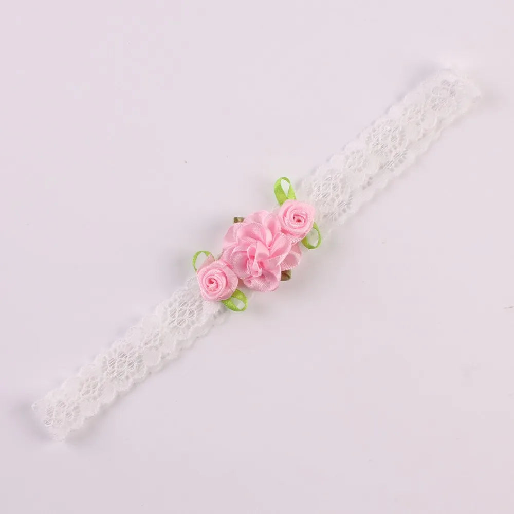2pcs/set Cute Newborn Angel Feather Wings with Baby Girl Rose Flower Headband Hair Accessories for Infant Photography Props