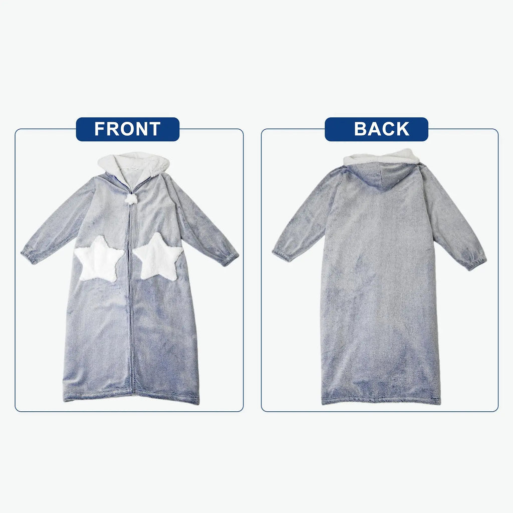 Free Shipping Womens Mens Hooded Loungewear Gown Lovey Blanket Wearable Blanket Hoodie Oversized