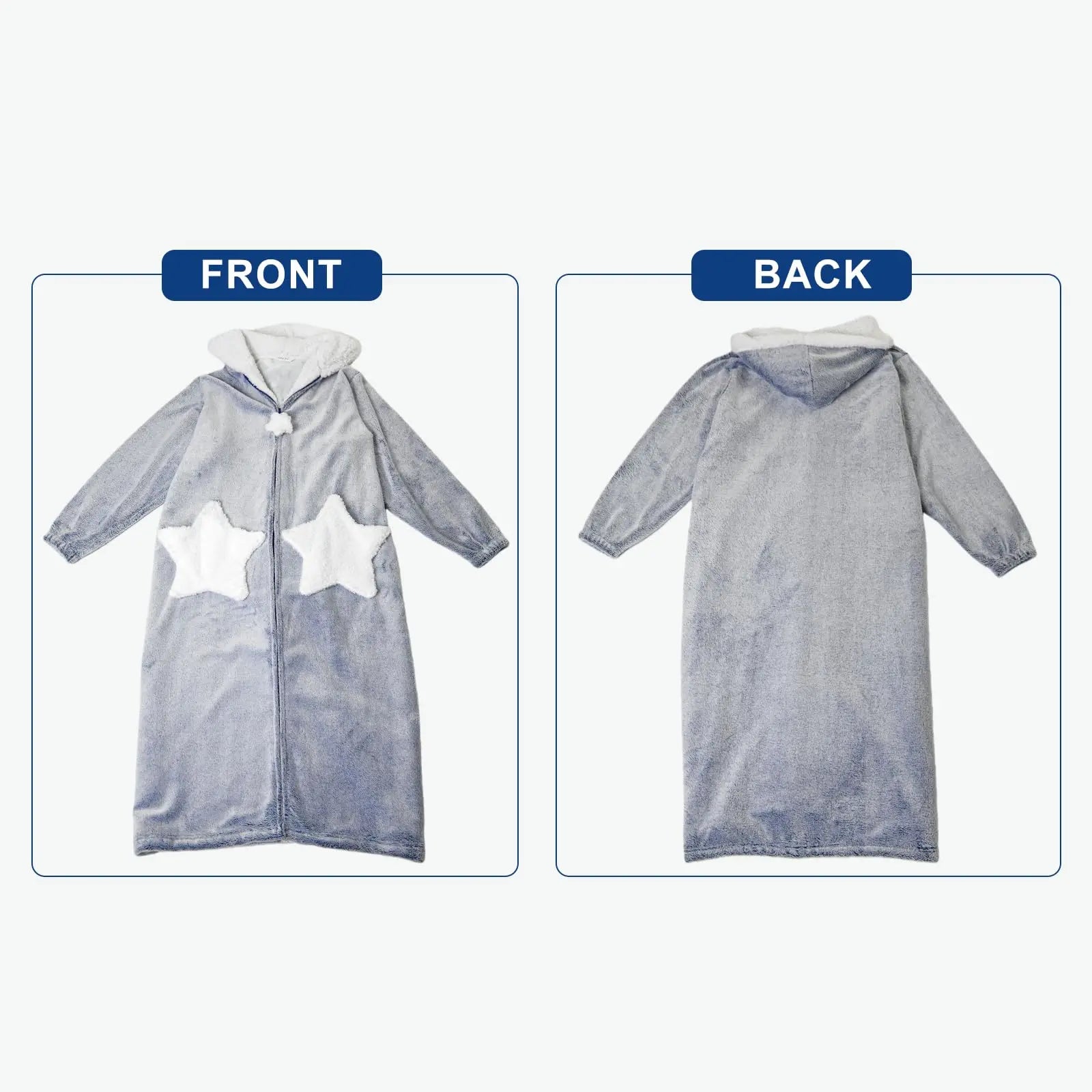 Free Shipping Womens Mens Hooded Loungewear Gown Lovey Blanket Wearable Blanket Hoodie Oversized