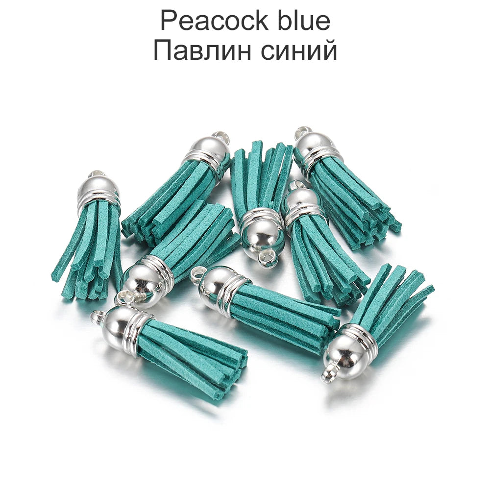 20-60pcs/lot 38mm Tassel Vintage Leather Tassels Fringe for Purl Macrame Pendant For DIY Jewelry Making Supplies Accessories