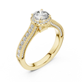 Trendy Fancy Round and Baguette Diamond Ring IGI Certified Lab Grown Stones Perfect for Engagement Wedding Luxury Gifts