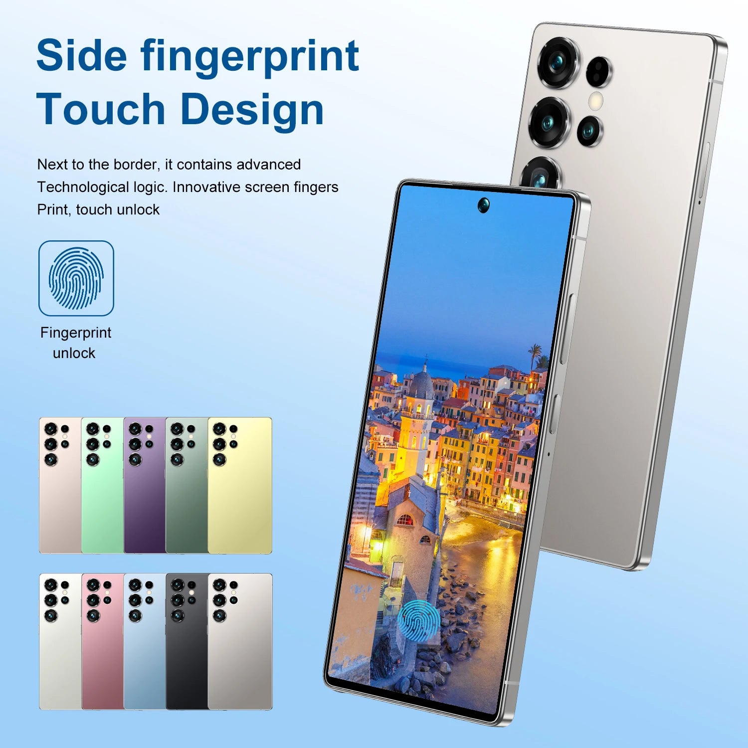 Original Condition S25 ULTRA 5G Cellular Phone 108MP Rear Camera 7.3 Inch Screen 7800mAh Battery Smart Cell Phone Unlocked