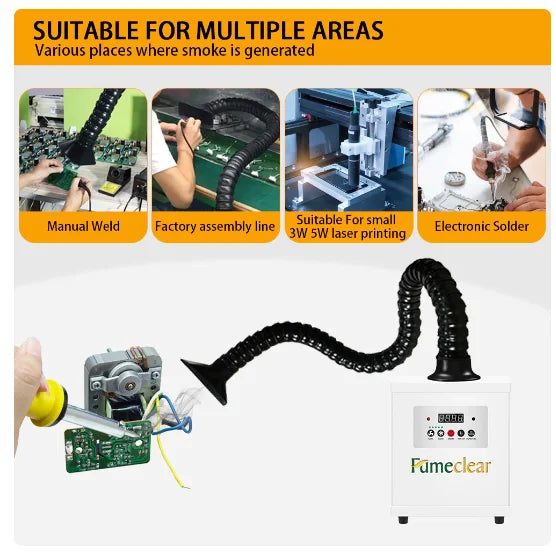 150W HEPA Fume Extractor Dtf Smoke Purify Laser Dust Collector Diy Beauty Salon Equipment for Vacuum Cleaner
