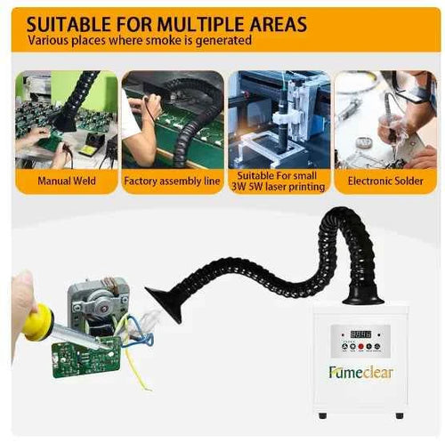 150W HEPA Fume Extractor Dtf Smoke Purify Laser Dust Collector Diy Beauty Salon Equipment for Vacuum Cleaner