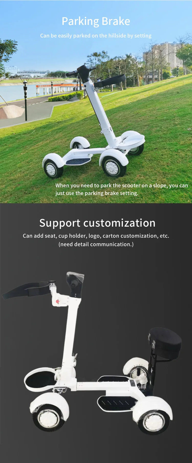 ESWING US Warehouse Golf Cart 2000W High-Power Folding Golf Scooter 18-Hole Golf Caddy Cart with Seat and Umbrella