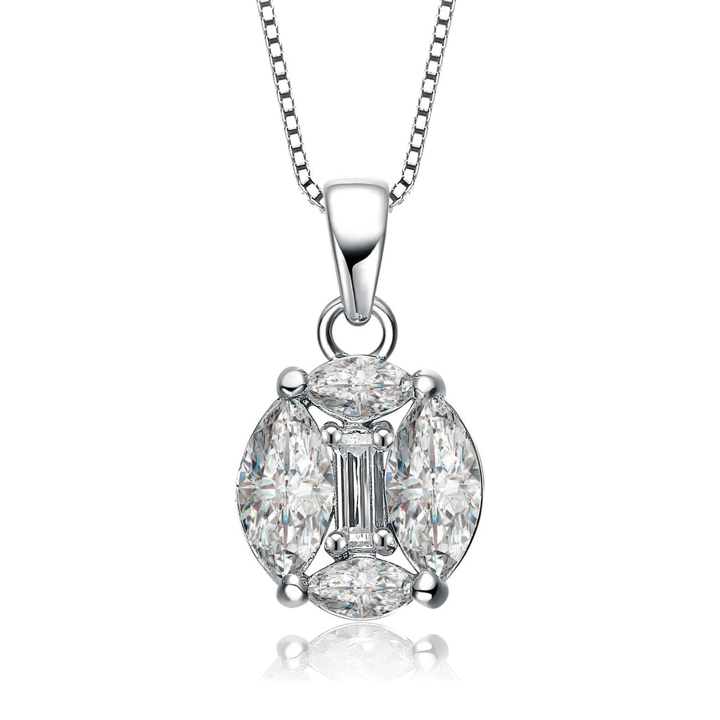 TD Collette Z Sterling Silver Cubic Zirconia Glitzy Necklace Huge Fashion Pendants & Charms