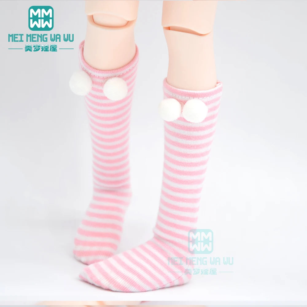 BJD Accessories for 1/3 BJD SD DD Doll Fashion Striped Socks, Reticulated Stockings, Lace Stockings