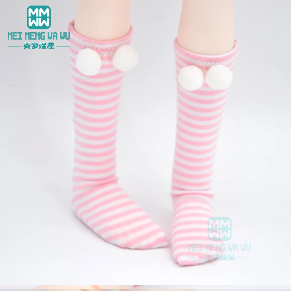 BJD Accessories for 1/3 BJD SD DD Doll Fashion Striped Socks, Reticulated Stockings, Lace Stockings