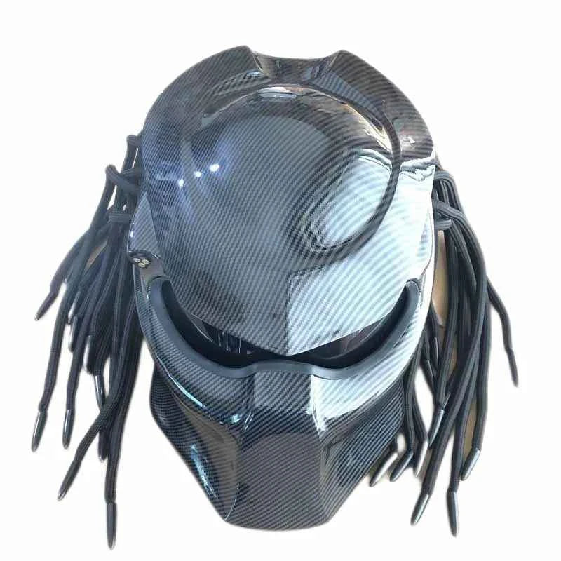 Evo Style LED Full Face  Fiberglass Reinforced Plastic Cascos Para Moto Motorcycle Helmet FRP LED Light