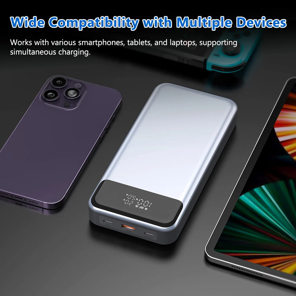 US Stock Free Shipping 24000mAh Power Bank Portable Charger PD 280W Fast Charge Smart Charging Lightweight Power Bank