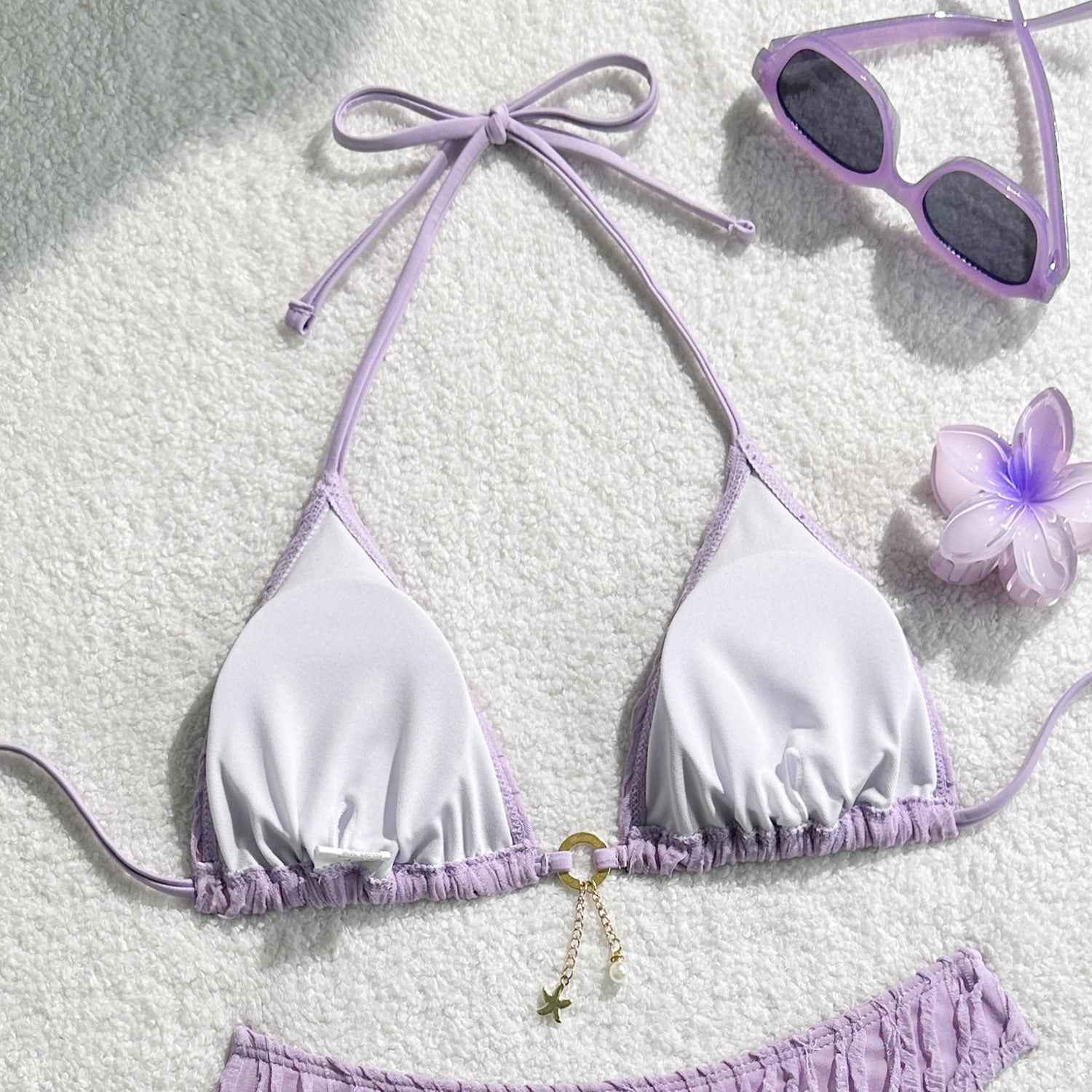 Sexy Wrinkled Halter Brazilian Bikini Women Swimwear Female Swimsuit Two-pieces Bikini Set High Cut Bathing Suit Swim Beach Wear
