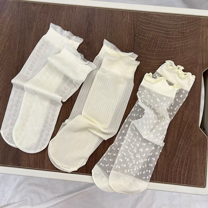 3Pairs/Lot Baby Girls Knee High Socks Long Kids Soft Lace Stuff Princess Sock Ruffle 2-12Years  Cute Girl Socks
