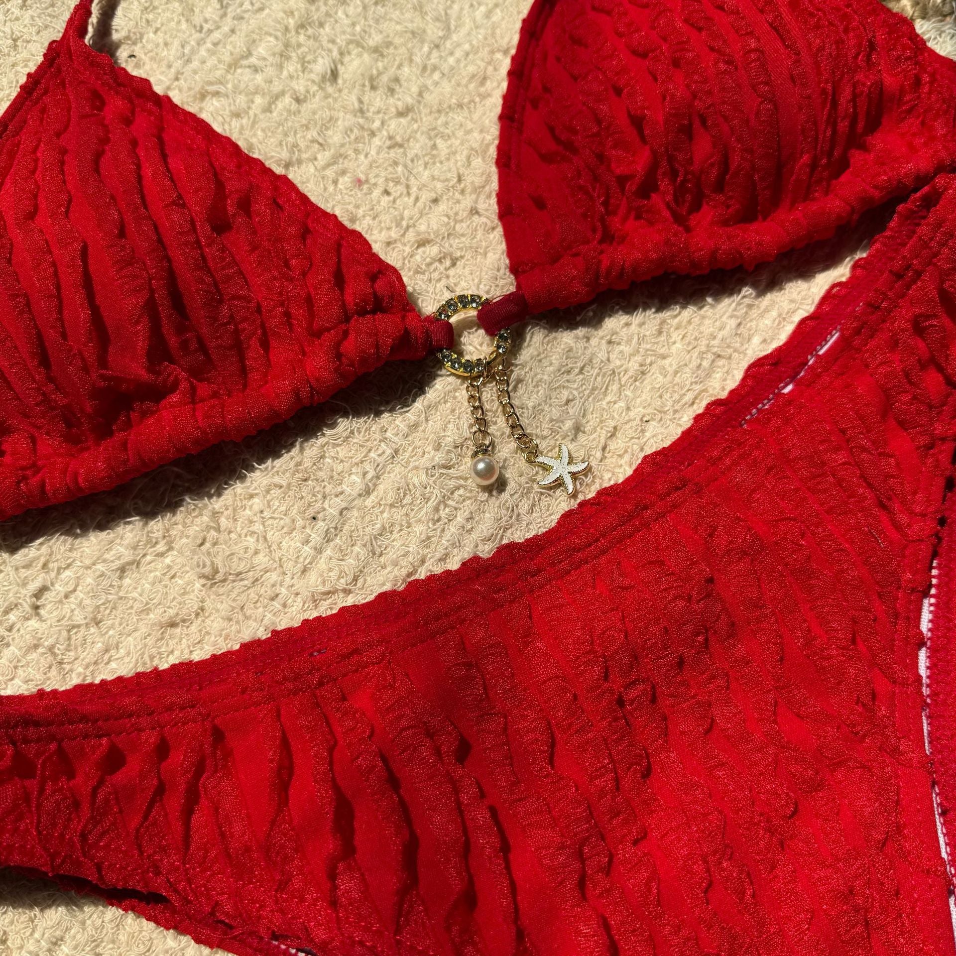 Sexy Wrinkled Halter Brazilian Bikini Women Swimwear Female Swimsuit Two-pieces Bikini Set High Cut Bathing Suit Swim Beach Wear
