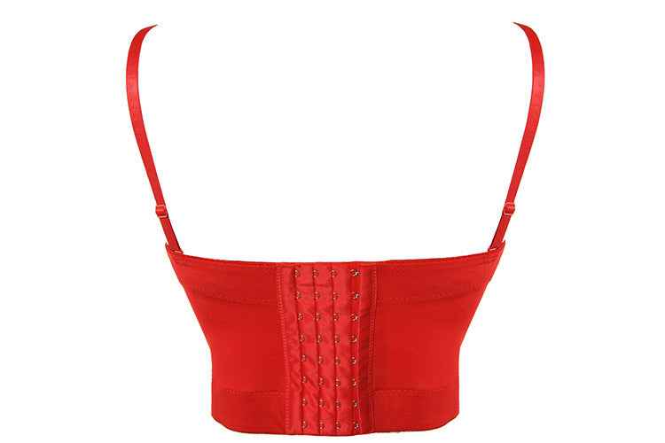 Sexy Black Transparent Bra Mesh Push Up Bralet Women's Tube Top Corset Bustier Bra Club Party Crop Top Lingerie Plus Size