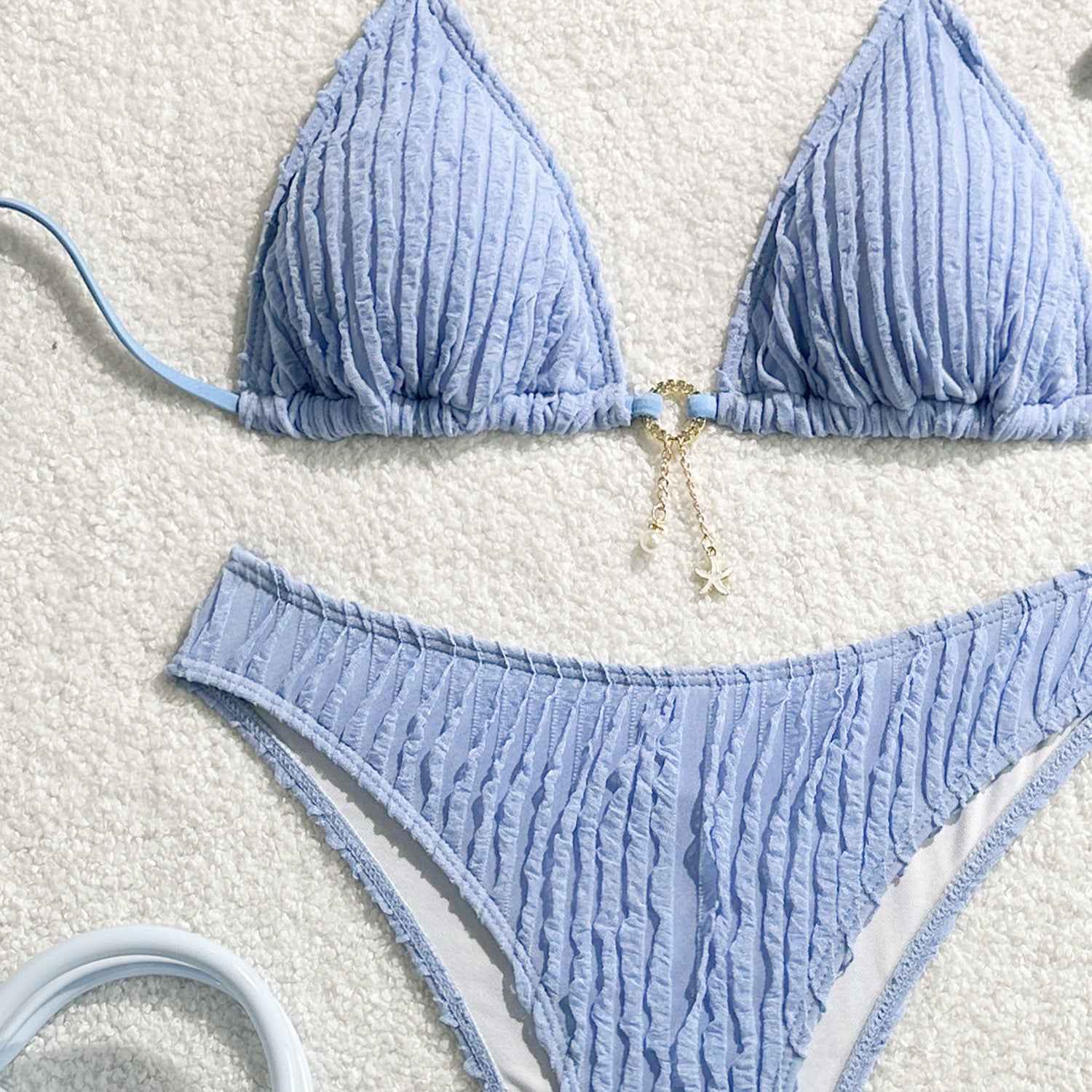 Sexy Wrinkled Halter Brazilian Bikini Women Swimwear Female Swimsuit Two-pieces Bikini Set High Cut Bathing Suit Swim Beach Wear