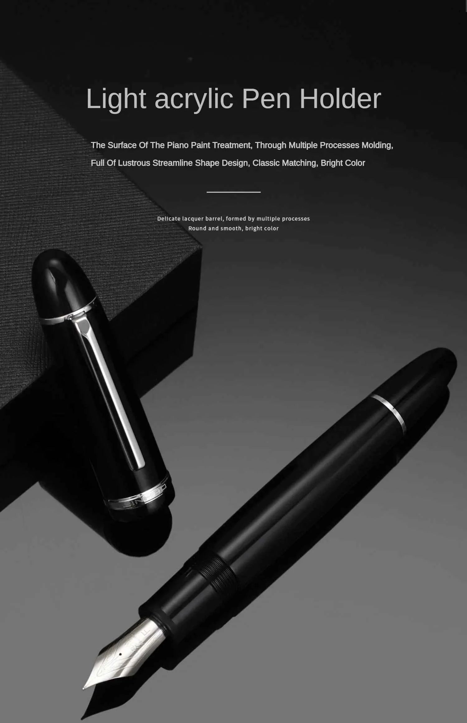 Jinhao X159 Fountain Pen Multicolour Acrylic Luxury Elegant Pens 0.5mm/0.38mm Nib Ink Pens Writing Office Supplies Stationery