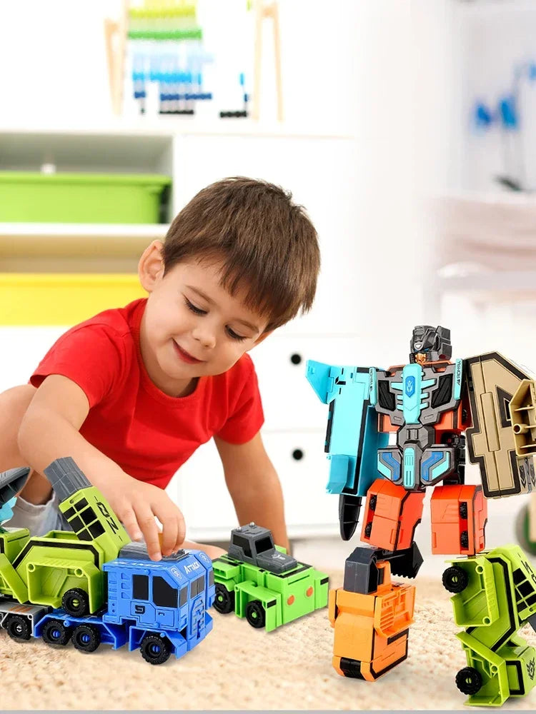 Kids Educational Deformation Toys: Digital Number Bots & Tank Warrior Transformation Robots