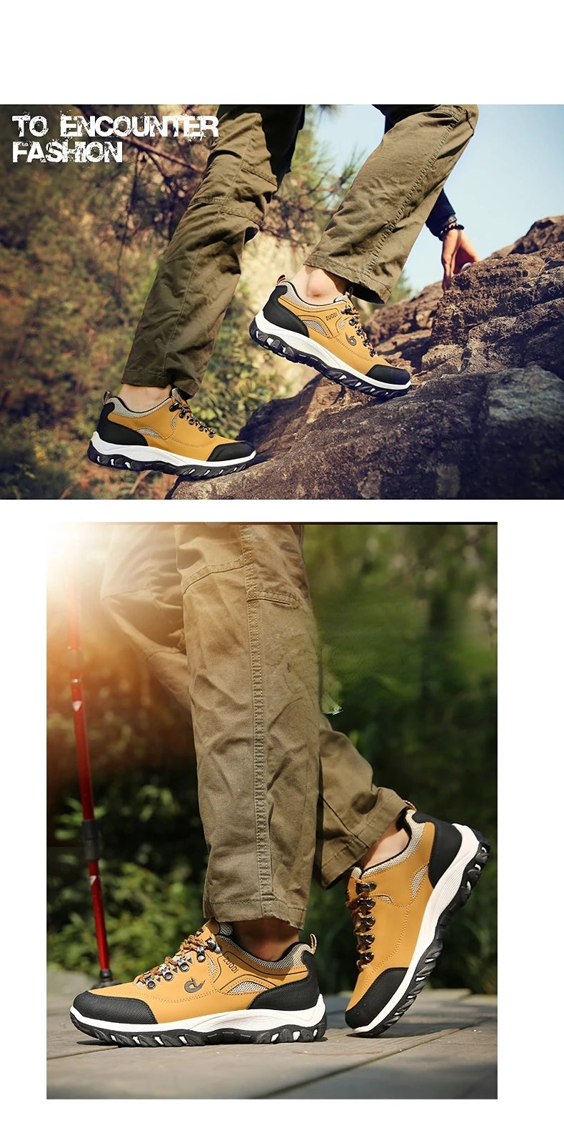 New Men's 38-48 Large Outdoor Hiking, Mountaineering, Camping, Running, Jogging Shoes, Waterproof and Anti-slip Fashion Shoes