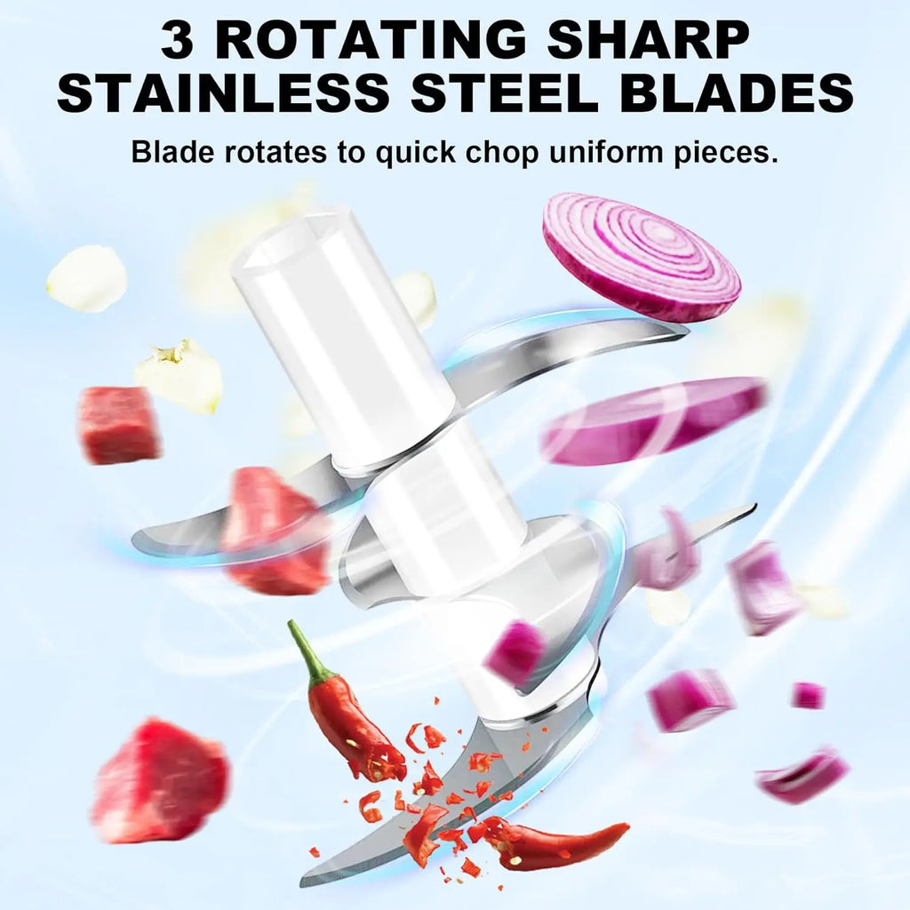 Electric 200ml Garlic Chopper Vegetable Crusher Kitchen Food Mashers Press Machine - Efficient Chopping Tool for Vegetables And Garlic