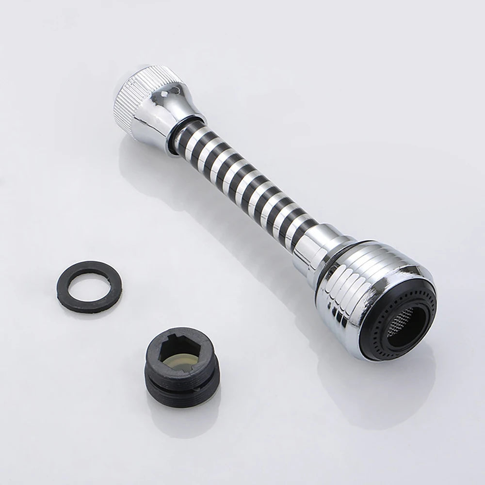 Kitchen splash proof PVC black wire long thread installation splash proof head pressurized soft aerator shower faucet