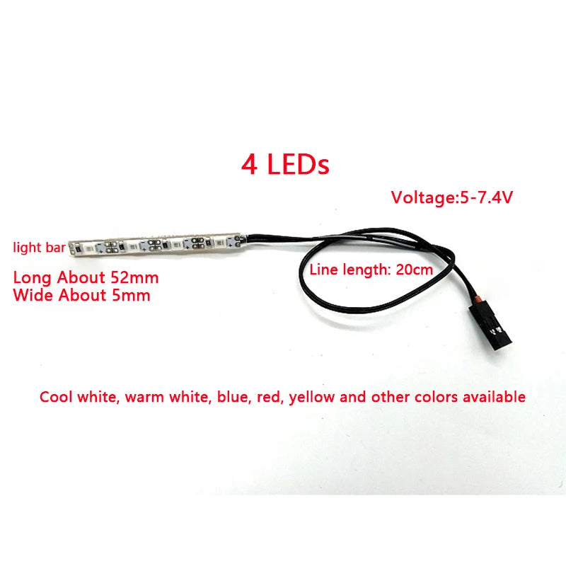 Flashing alarm light strip controller for 1/14 Tamiya RC Truck Car TRX4 For scania