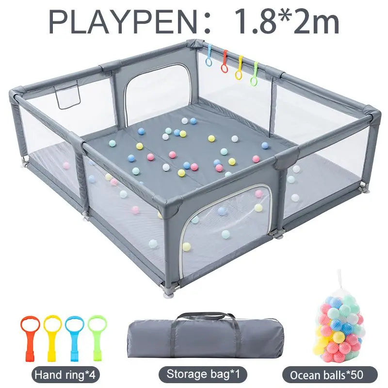 New Arrival Baby Playpen For Children Safety Barrier For Newborn Playground Basketball Ball Pit Playpen Indoor Baby Playground