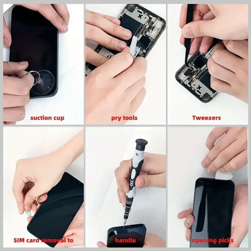 Precision electronic magnetic repair tool set, including repair boxes for computers, iphones and home computers
