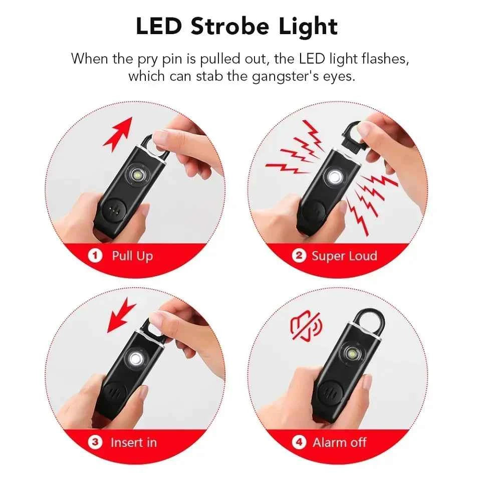 He Original Personal Safety Siren for Women - 130dB Siren, Strobe & Key Chain 3 Pop Colors AF2004 Anti Robbery Call for Help