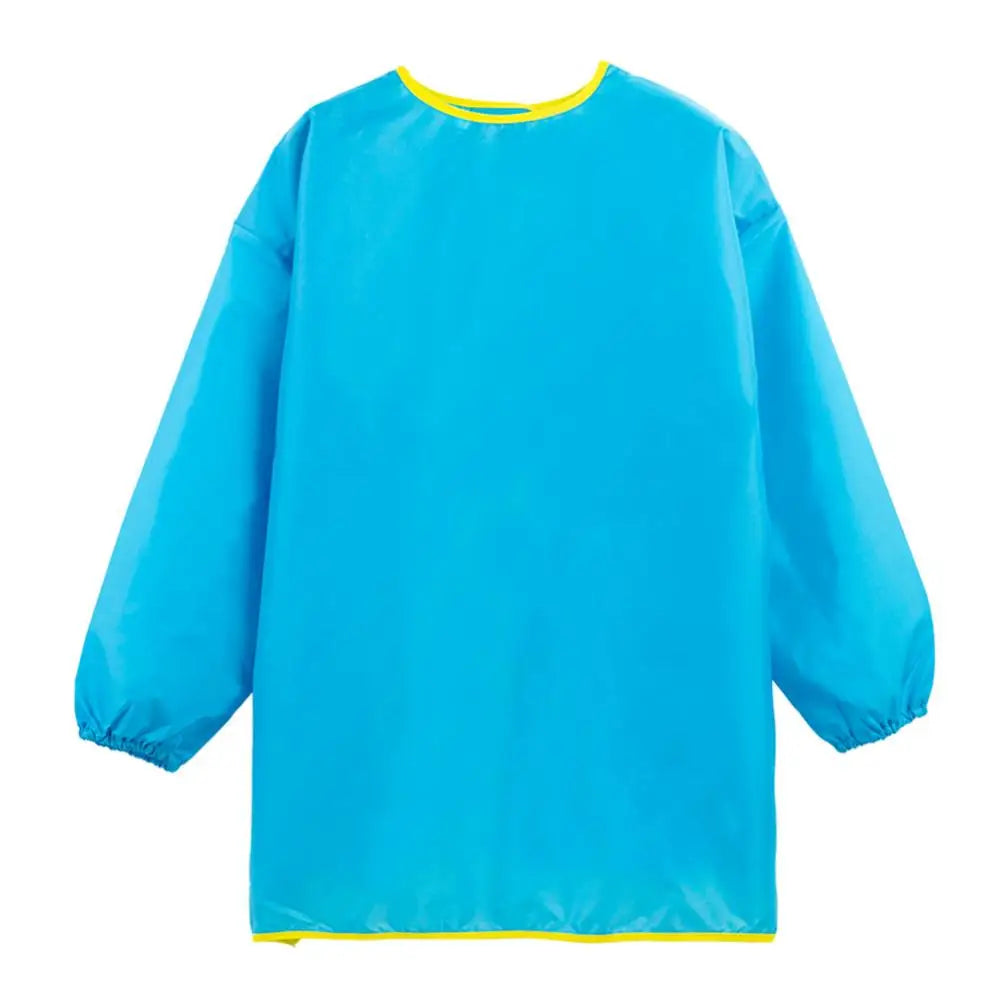 Solid Color Baby Bibs Waterproof Long Sleeve Apron Feeding Smock Bib Kids Apron Painting Drawing Coat for Children Birthday Gift