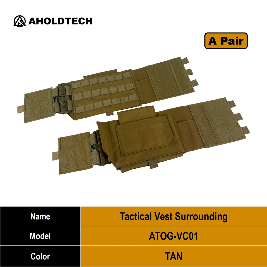 Aholdtech Tactical Quick Release Surrounding Abdominal Belt For Plate Carrier Vest Carrier Elastic Cummerbund Vest Accessories