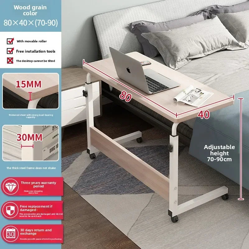 Computer desk Bedside table Mobile lifting small table Household small laptop holder with wheels