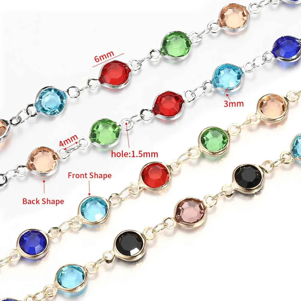 1 Meter/lot Irregular Stone Beads Copper Chain with 4MM Pearls Beads Links for DIY Jewelry Necklace Bracelet Pendant Accessories