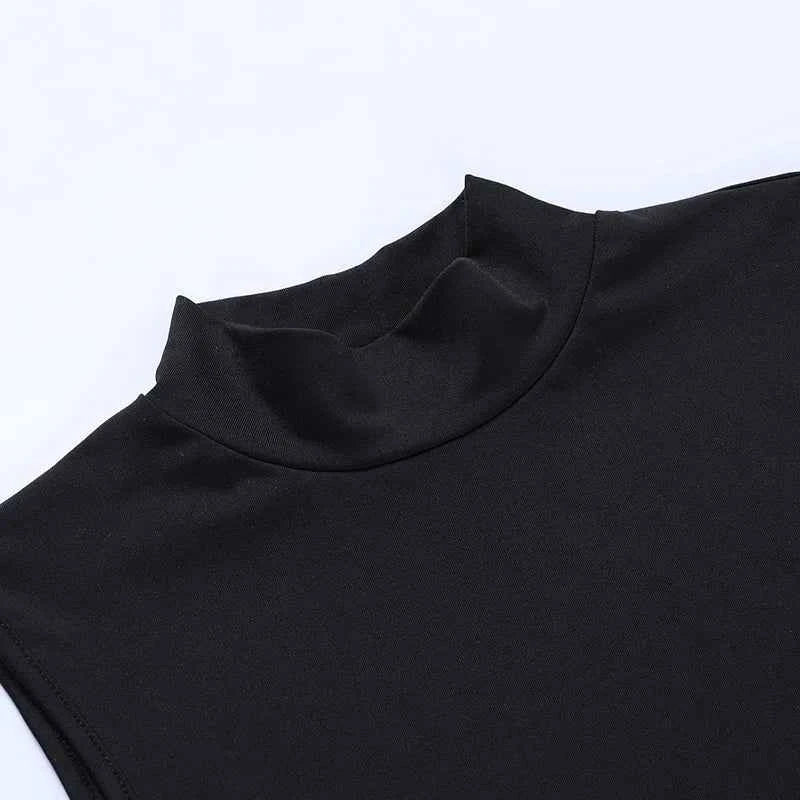 New Elegant Black Sleeveless Bandage Sexy Dress for Women Club Party Backless Tank Dresses Skinny Fashion Summer